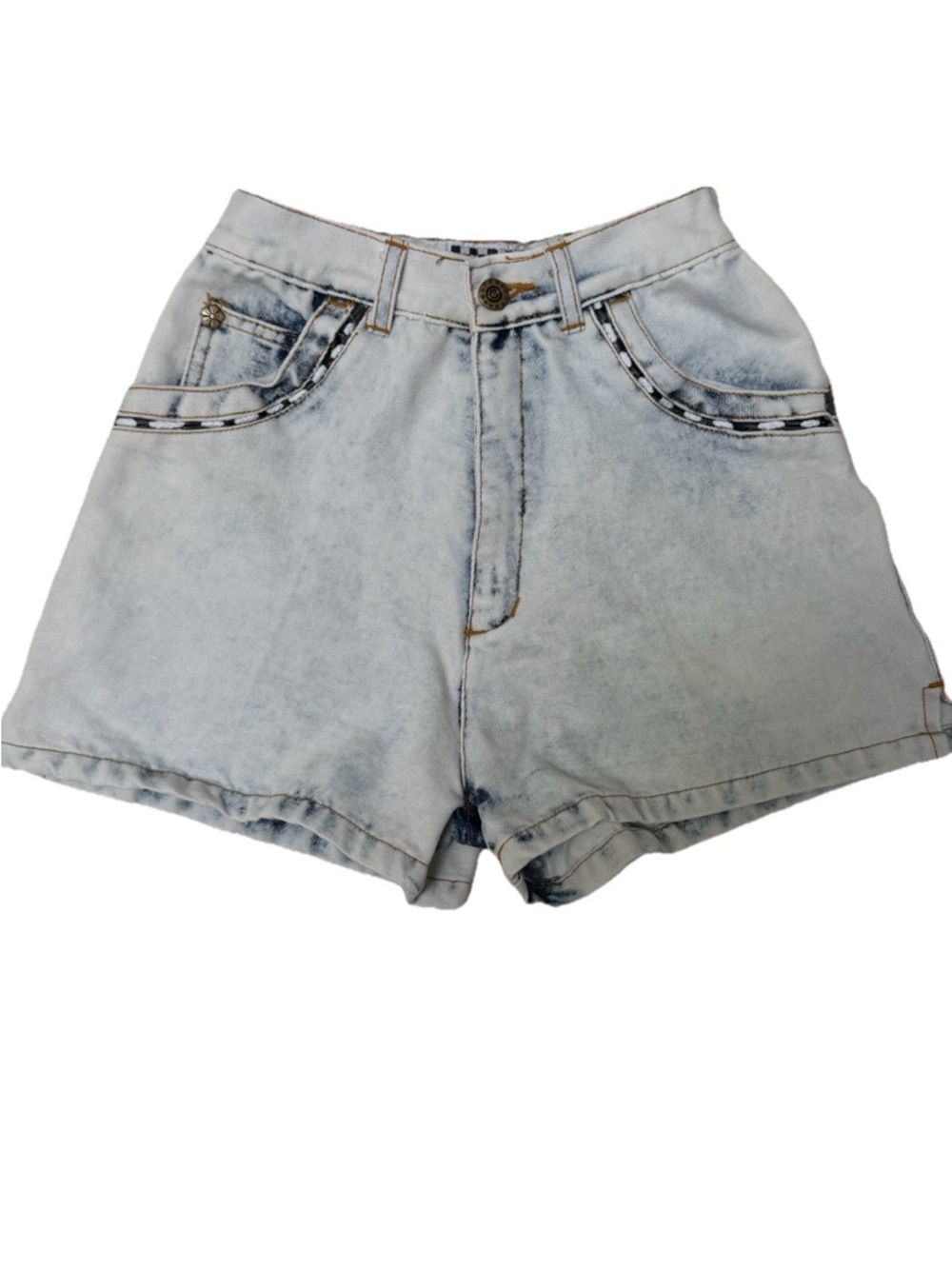 Vintage Y2K Women's Acid Wash Denim Jean Shorts Sz 3 - XXS